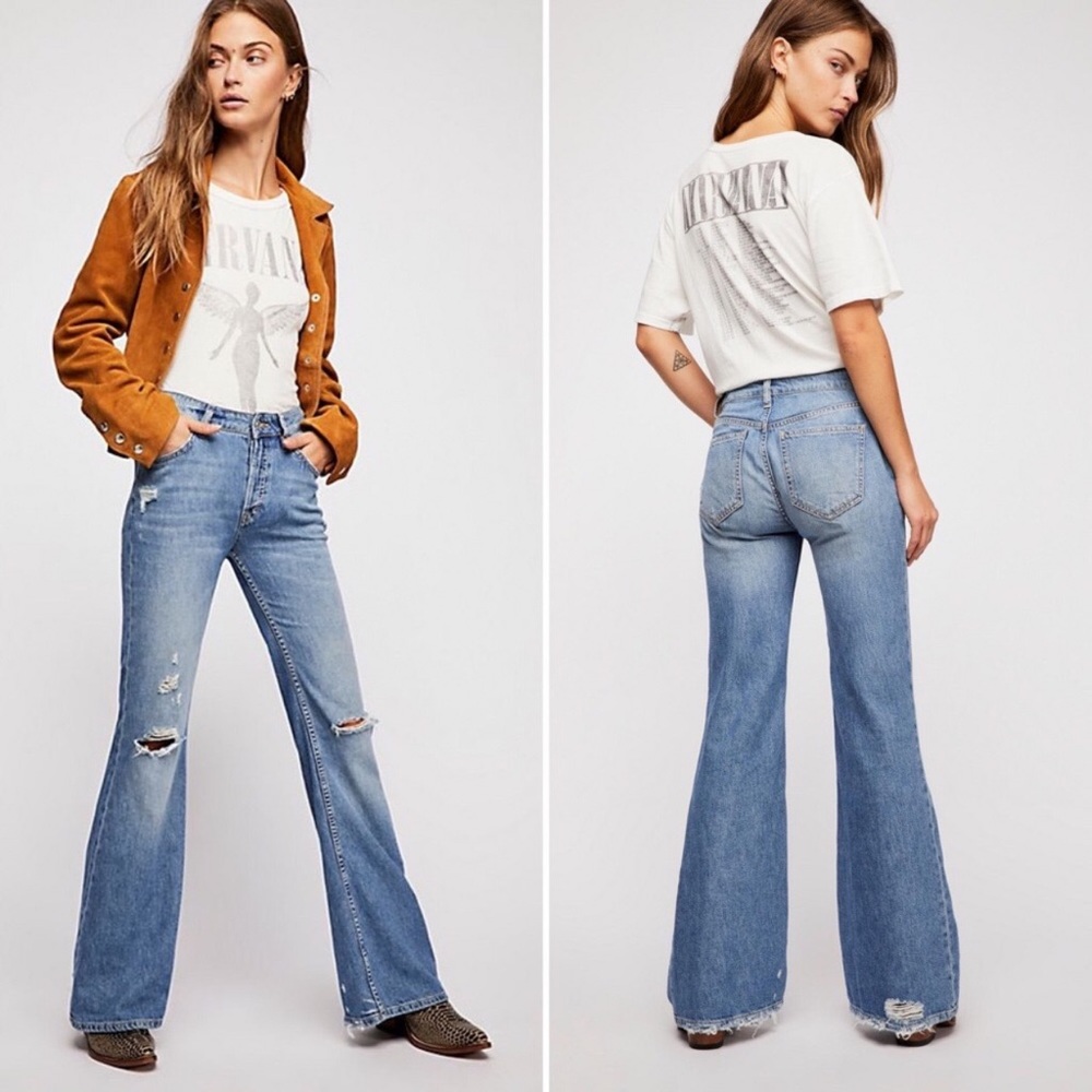 We the Free Relaxed Heritage Flare Jeans S 25